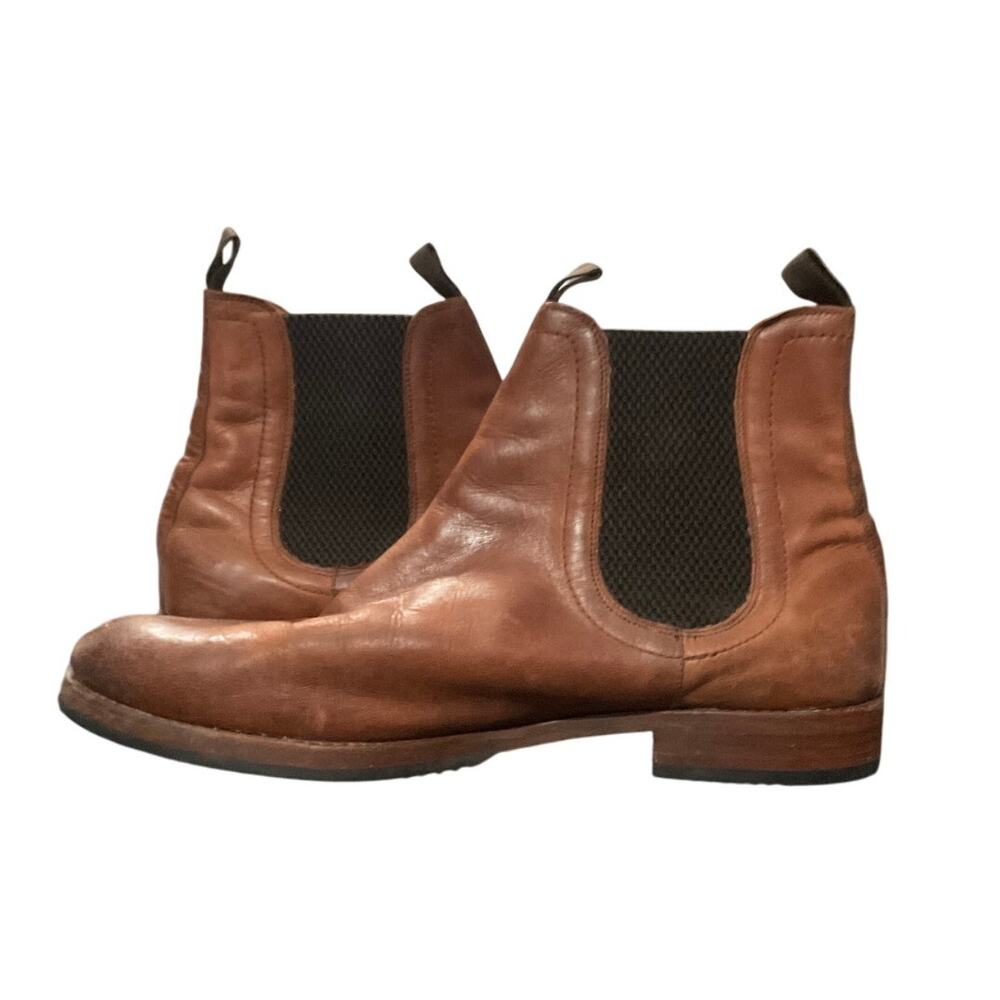 FRYE Leather Chelsea Boots Brown Pull-On Ankle Boot Men’s Size 10 - Picture 3 of 6